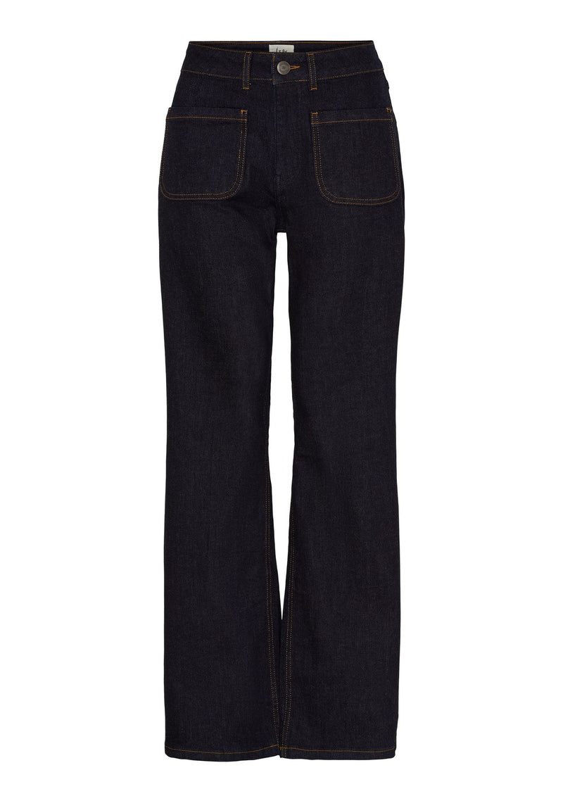 I SAY Bologna New Raka Jeans med Hög Midja Mörkblå