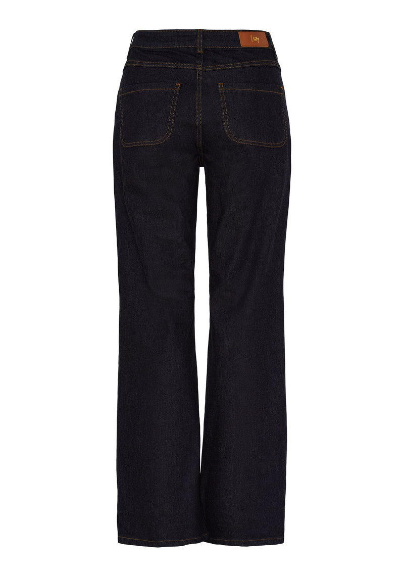 I SAY Bologna New Raka Jeans med Hög Midja Mörkblå
