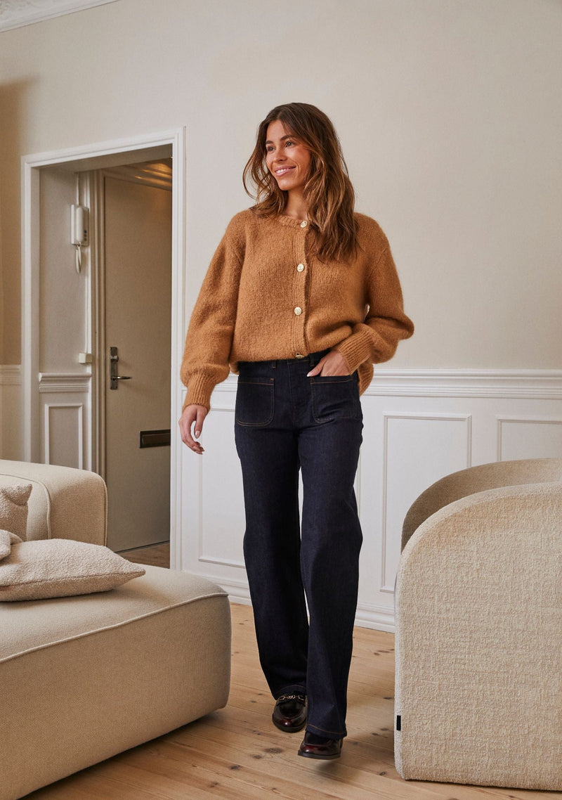 I SAY Bologna New Raka Jeans med Hög Midja Mörkblå