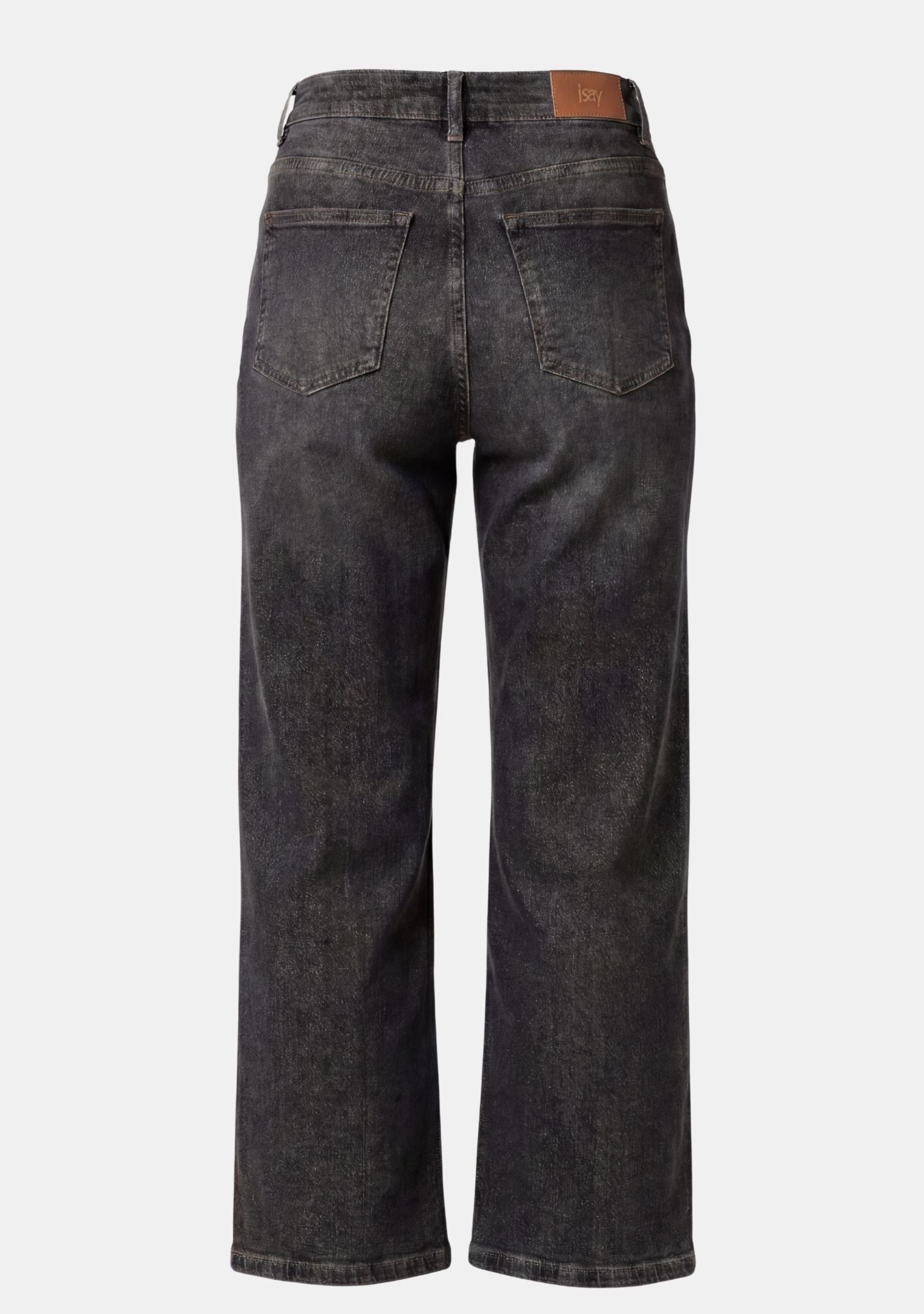I SAY Bologna Wide Jeans med Fyrkantsfickor Tvättad Grå