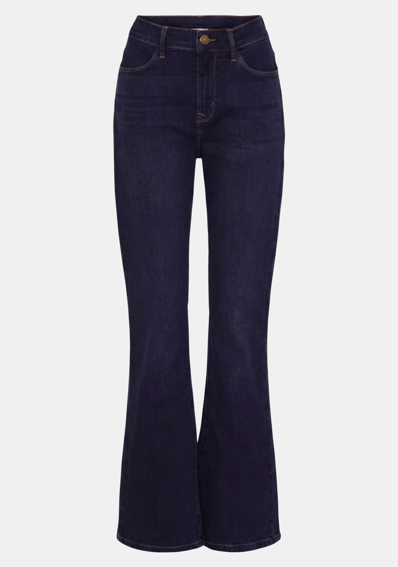 I SAY Carpi Flare Jeans med Normal Midja Mörkblå
