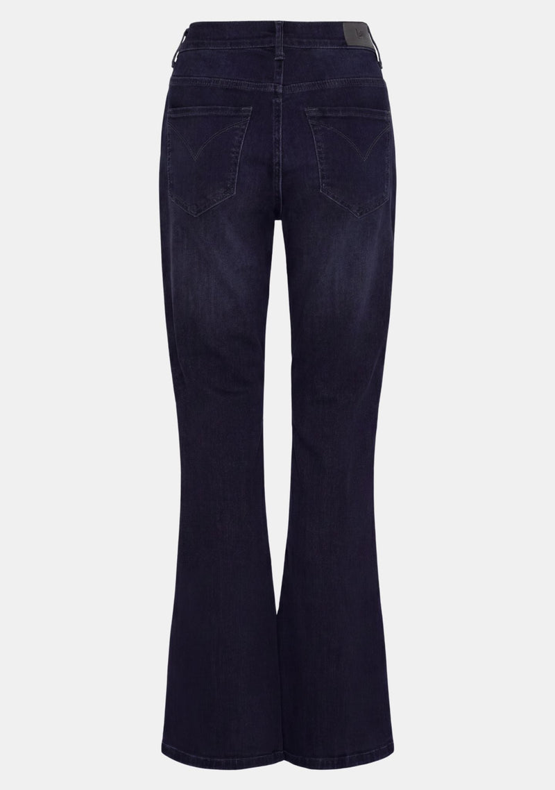 I SAY Carpi Flare Jeans med Normal Midja Mörkblå