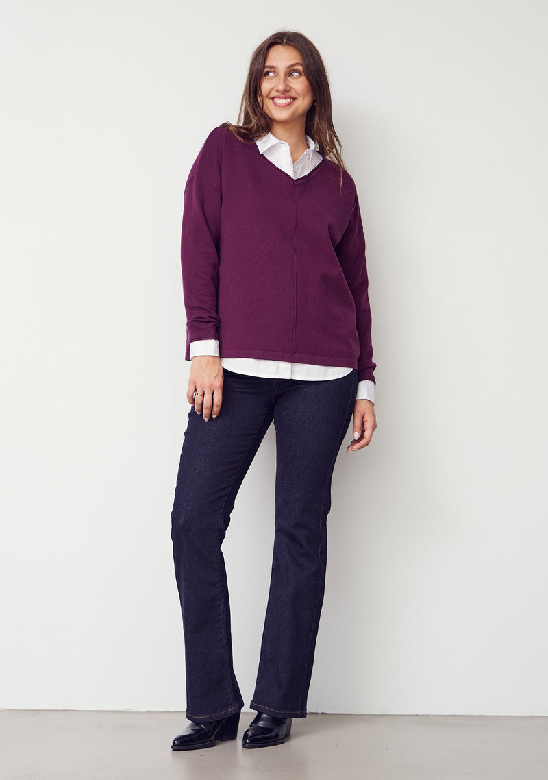 I SAY Como Flare Jeans med Knappdetaljer Otvättad Denim