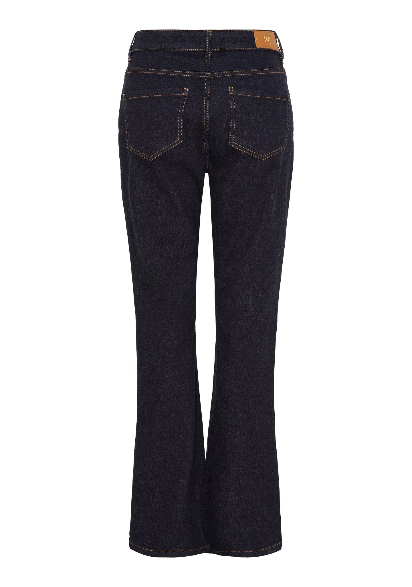 I SAY Como Flare Jeans med Knappdetaljer Otvättad Denim