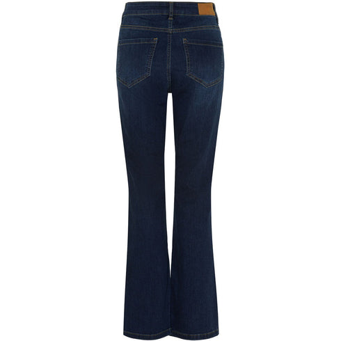 I SAY Como Flare Jeans med knapp Dark denim