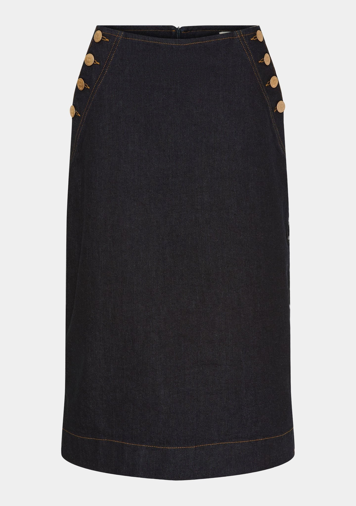 I SAY Como Kjol med hög midja Unwashed Denim