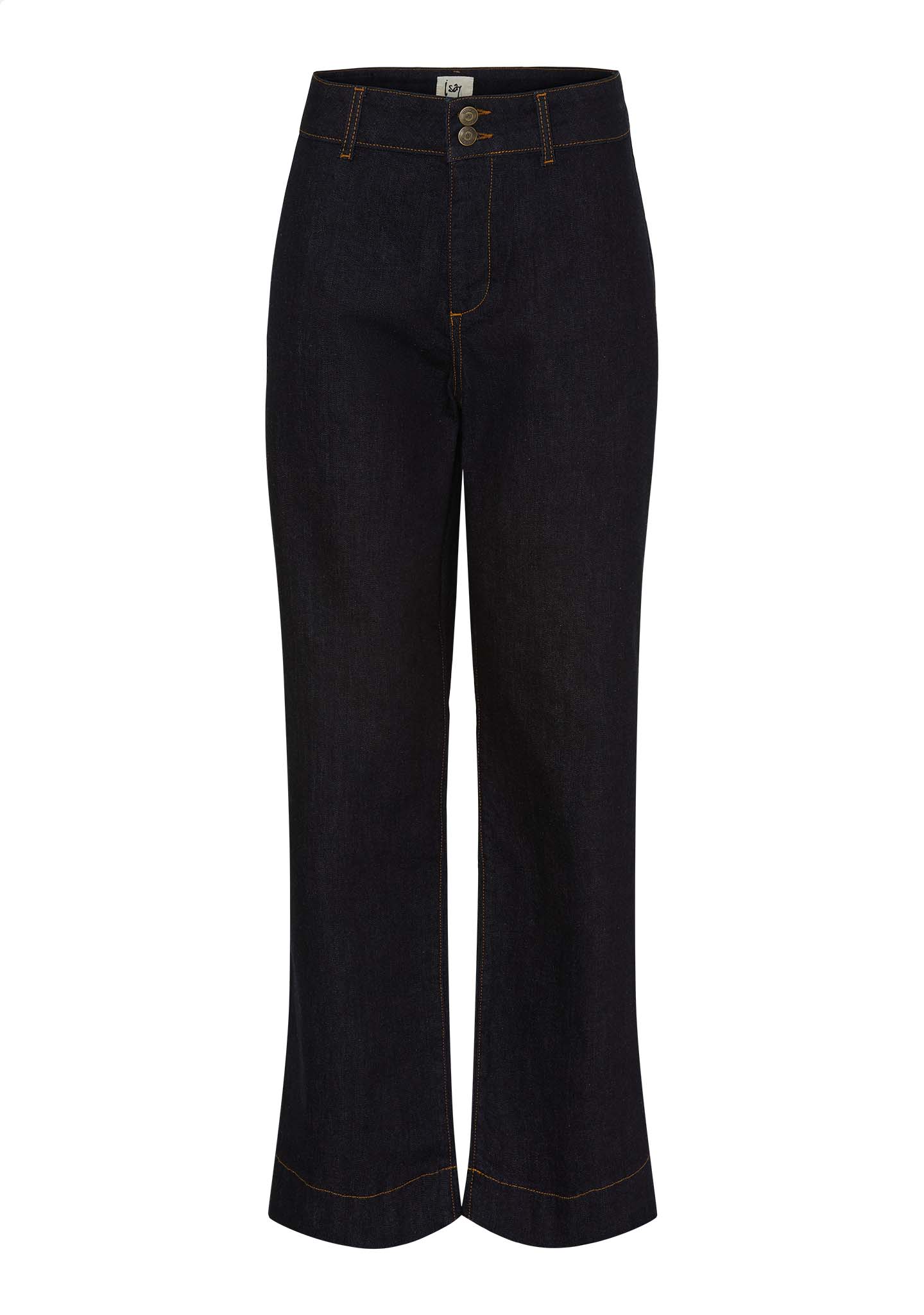 I SAY Como Raka Jeans med Hög Midja Otvättad Denim