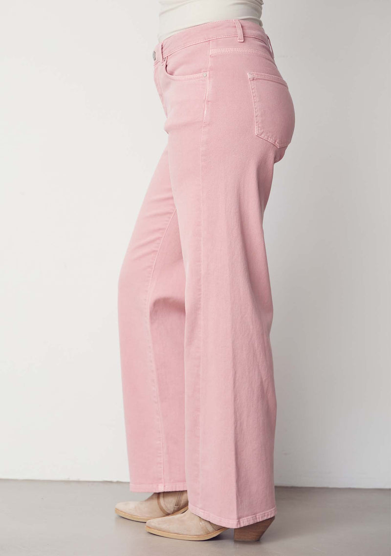 I SAY Como Twill Klassiska Byxor med Raka, Vida Ben Washed Rose