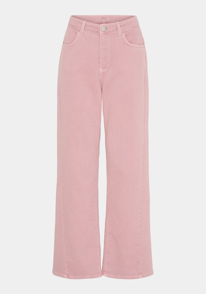 I SAY Como Twill Klassiska Byxor med Raka, Vida Ben Washed Rose
