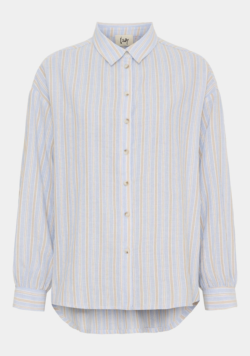 I SAY Liane Skjorta med Randigt Mönster Light Blue Stripe