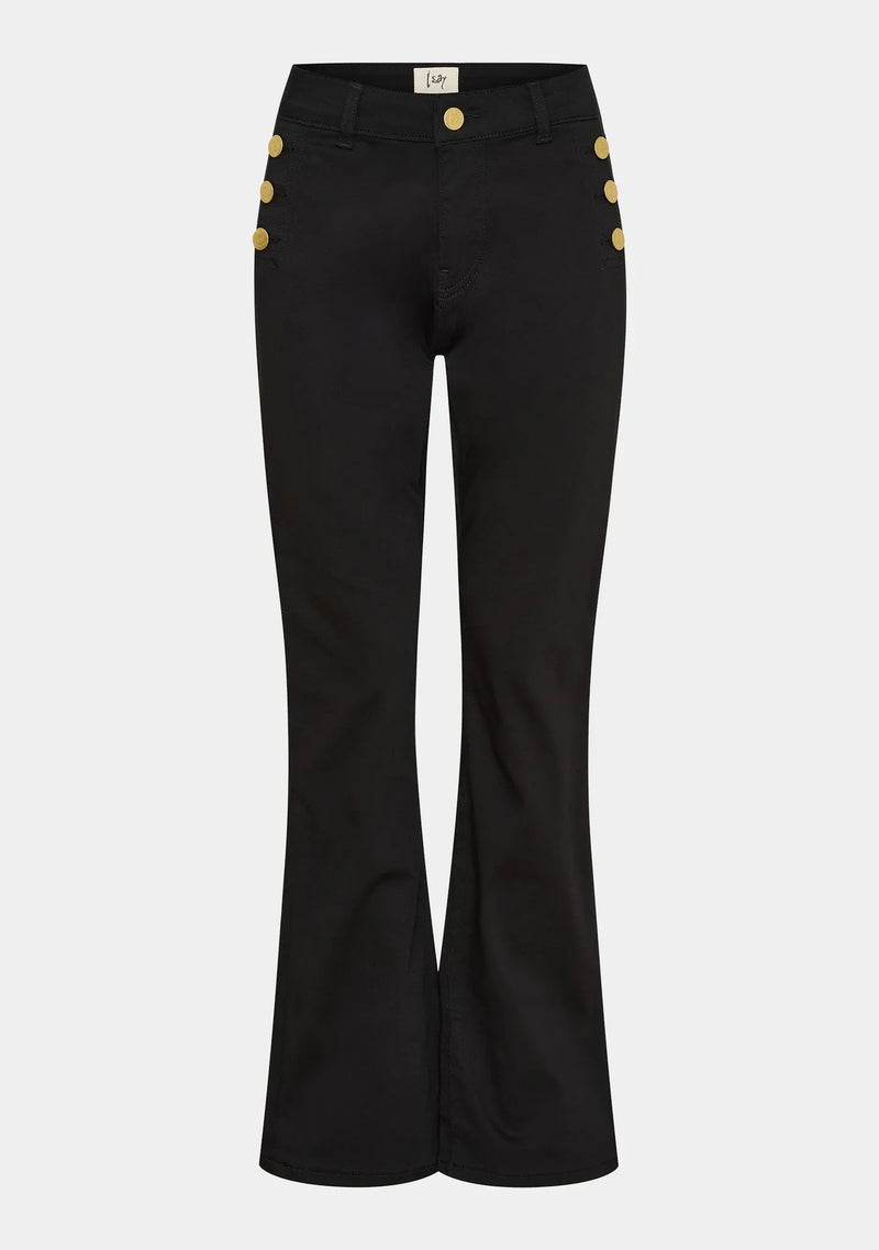 I SAY Lido Långa Jeans Med Knappar Svart