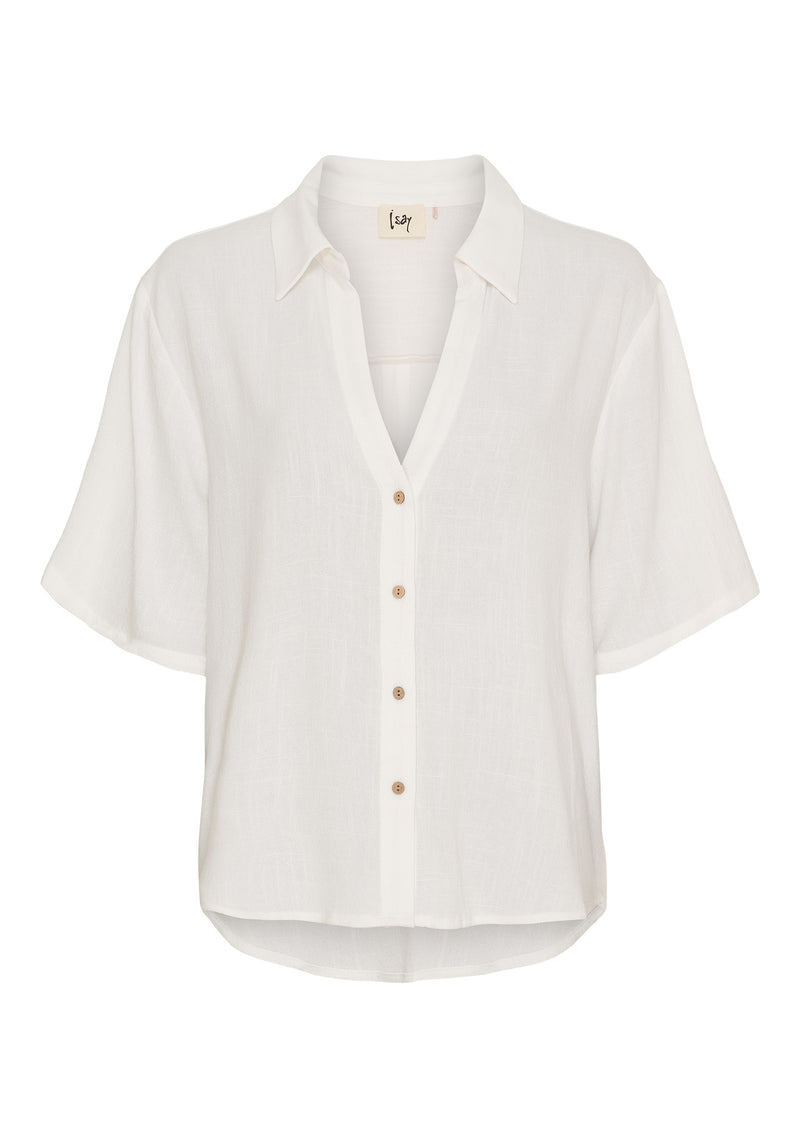 I SAY Pearl s/s Kortärmad Skjorta Vit