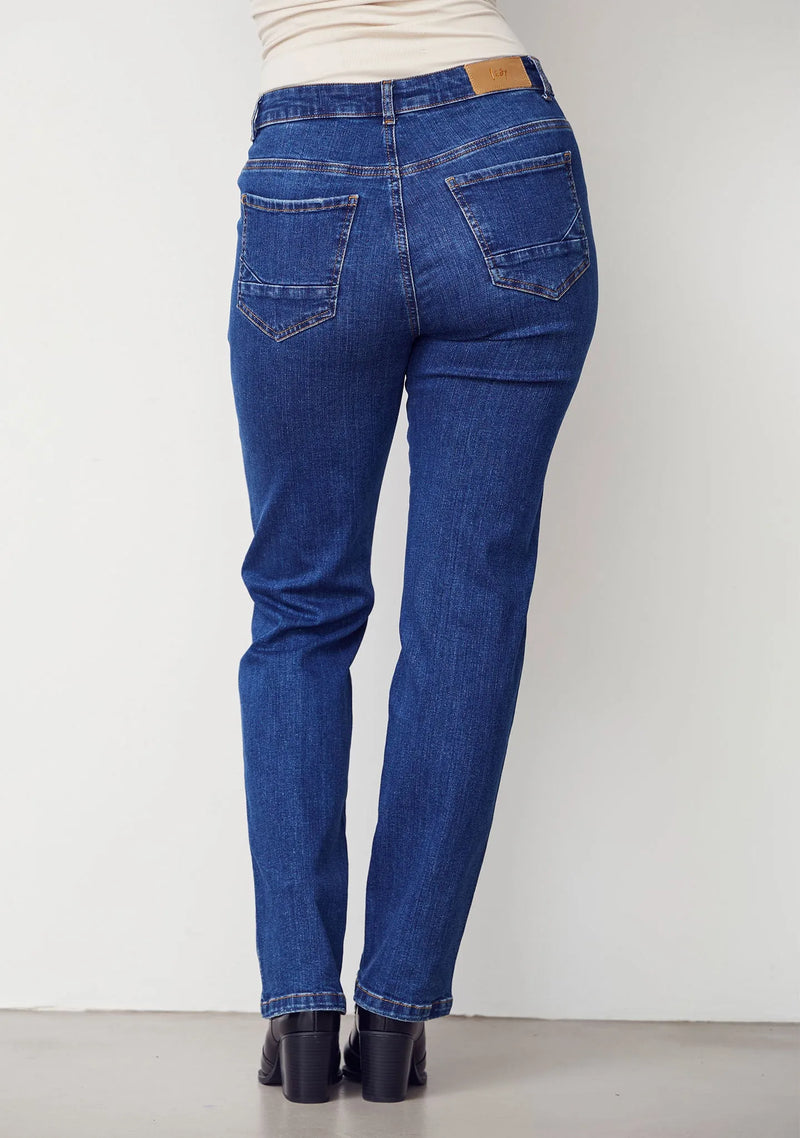 I SAY Portofino Raka Jeans Mörkare Klassisk Tvätt