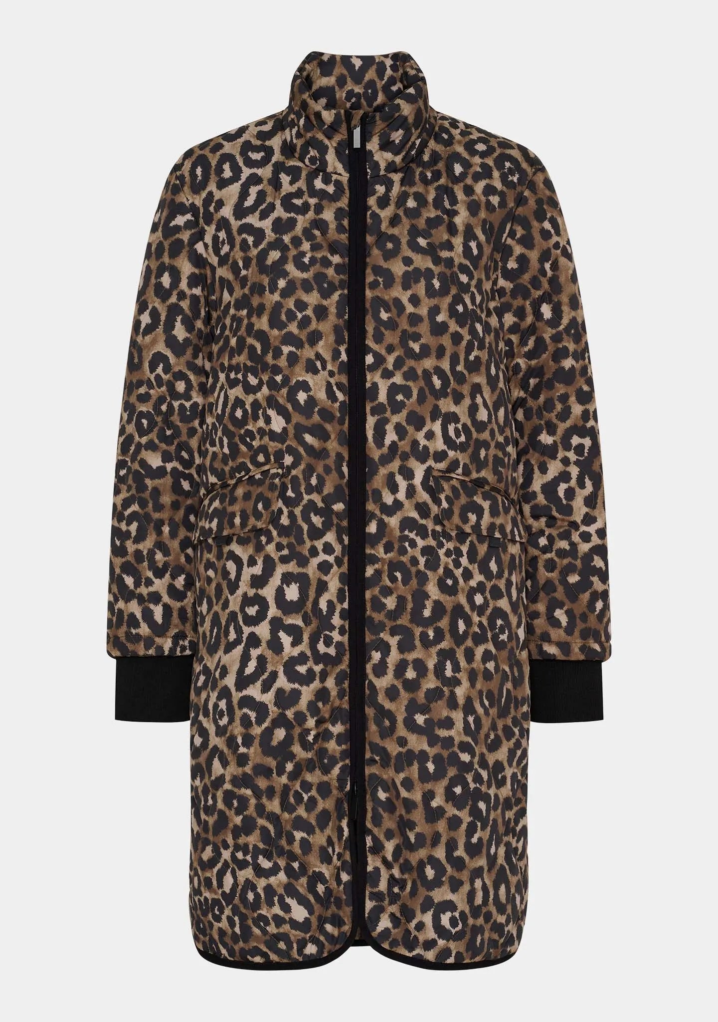 I SAY Quiltad Jacka Diddi med Leopard Print