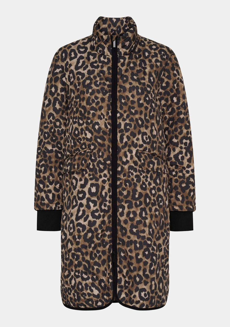I SAY Quiltad Jacka Diddi med Leopard Print