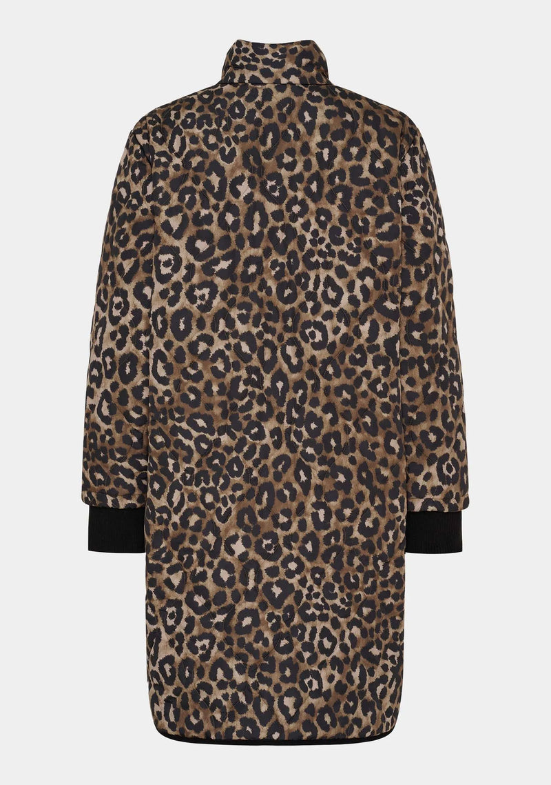 I SAY Quiltad Jacka Diddi med Leopard Print