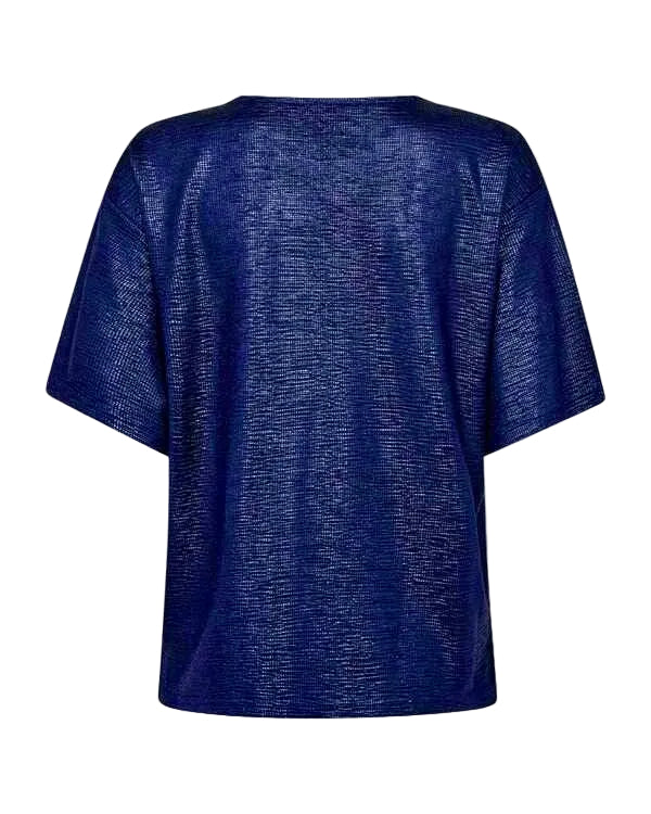 FreeQuent Metallic Topp Satina Blå