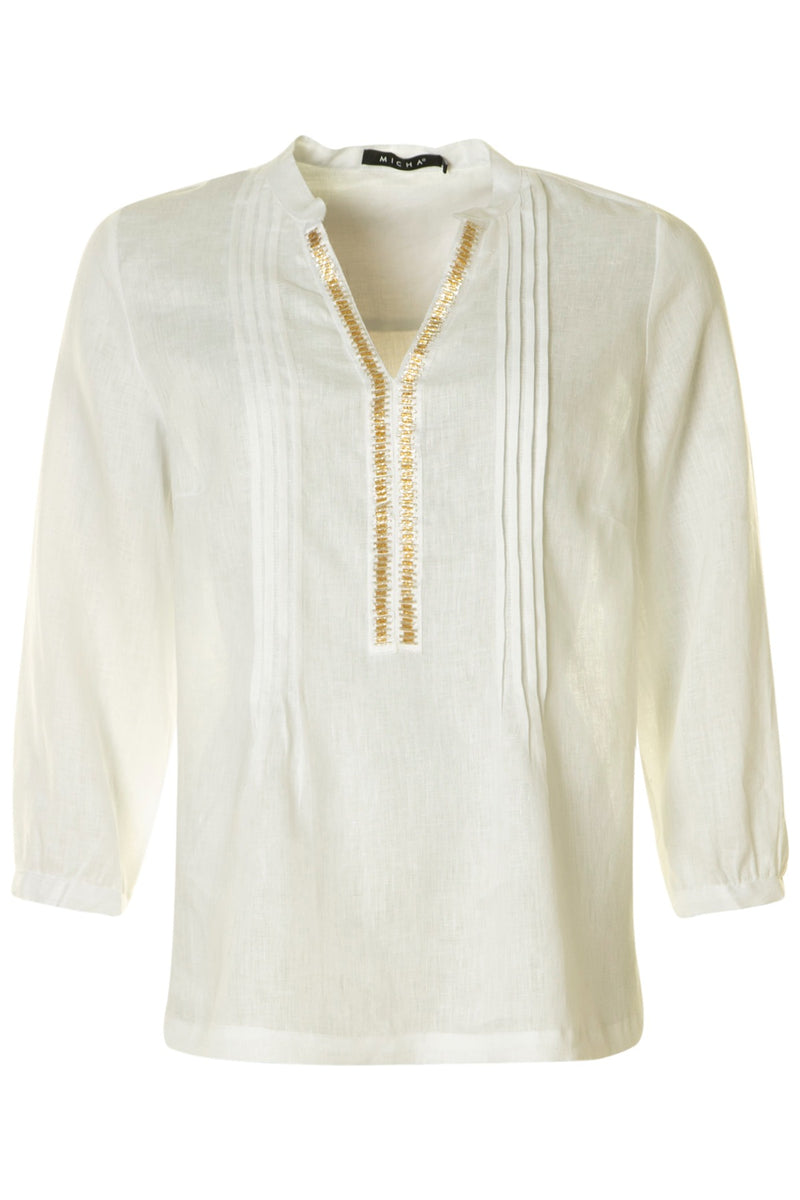 Micha Linneblus Bright White