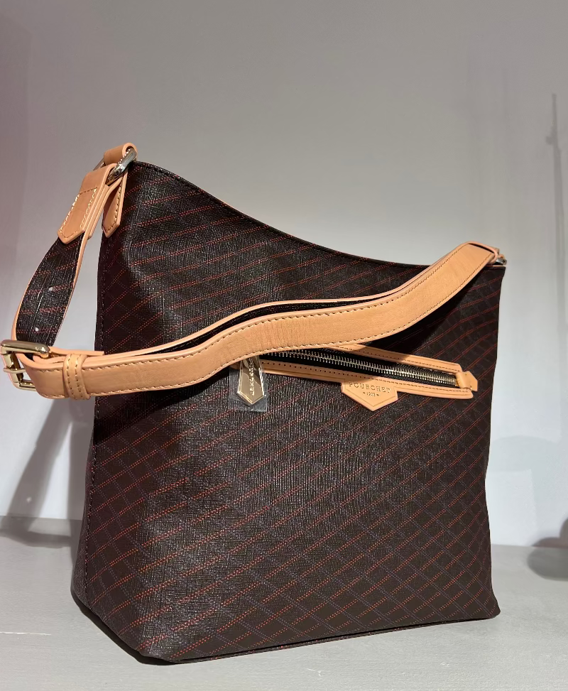 Pourchet Waves Shoulder Väska Brown