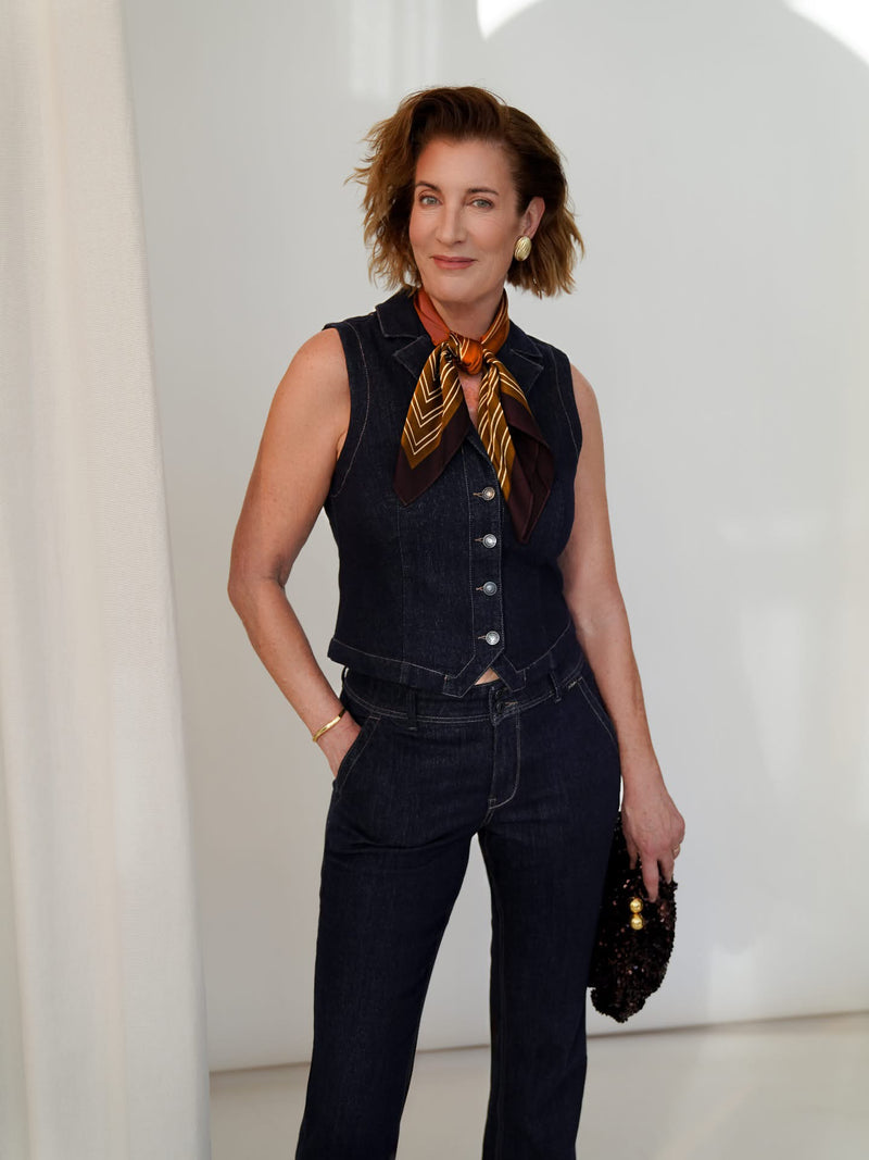 Red Button Jeansväst