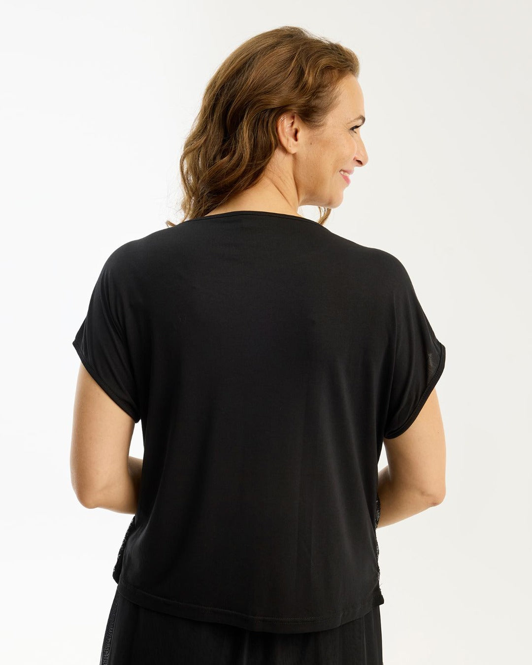 IN FRONT Paljettblus Romeo Svart