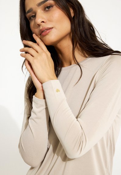 IN Front Nina T-Shirt med Lång Ärm Beige