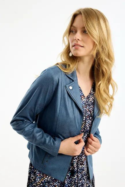 In Front Jacka Mapelina Blått Damm