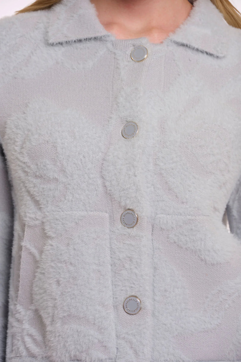 Rino & Pelle Fluffig Jacka Jet Ljusblå