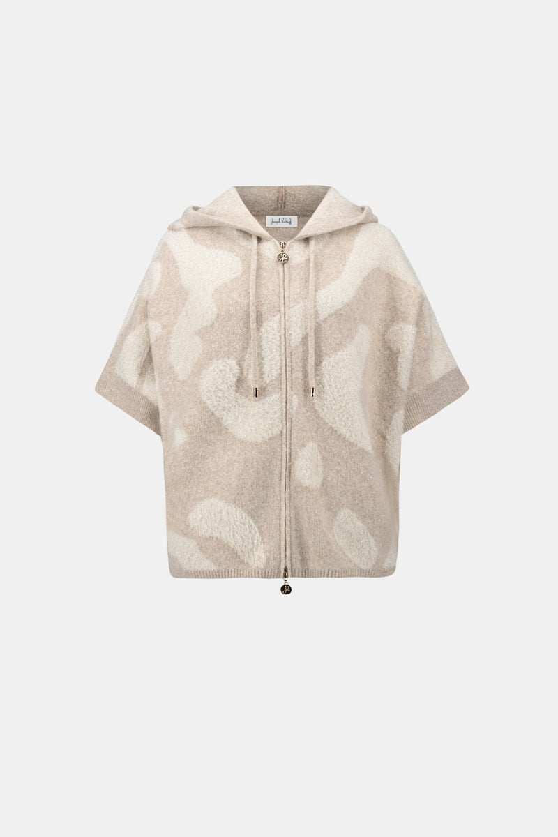 Joseph Ribkoff Djurmönstrad Tröja med Huva Beige