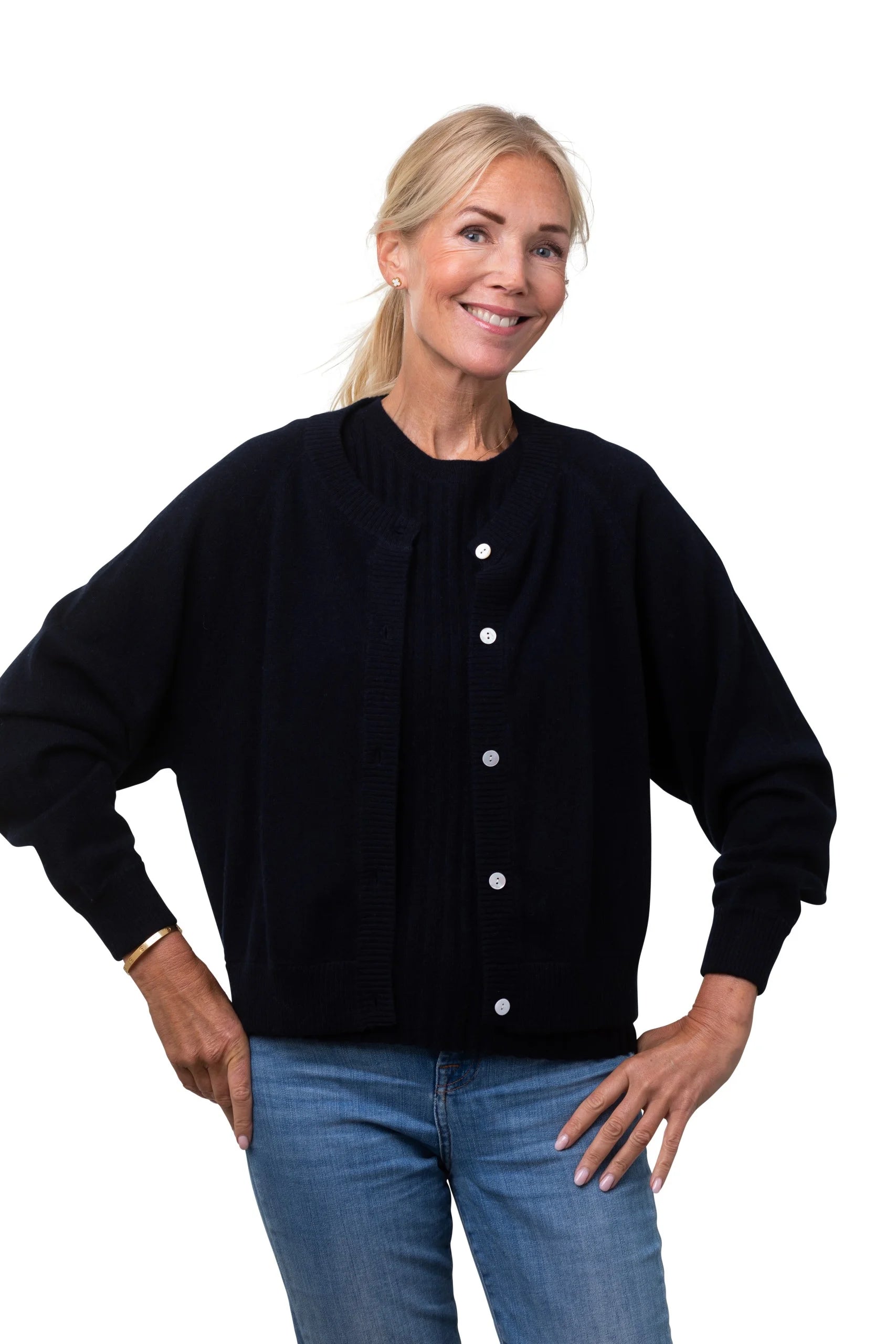 8Design Karin Kashmir Kofta Marinblå