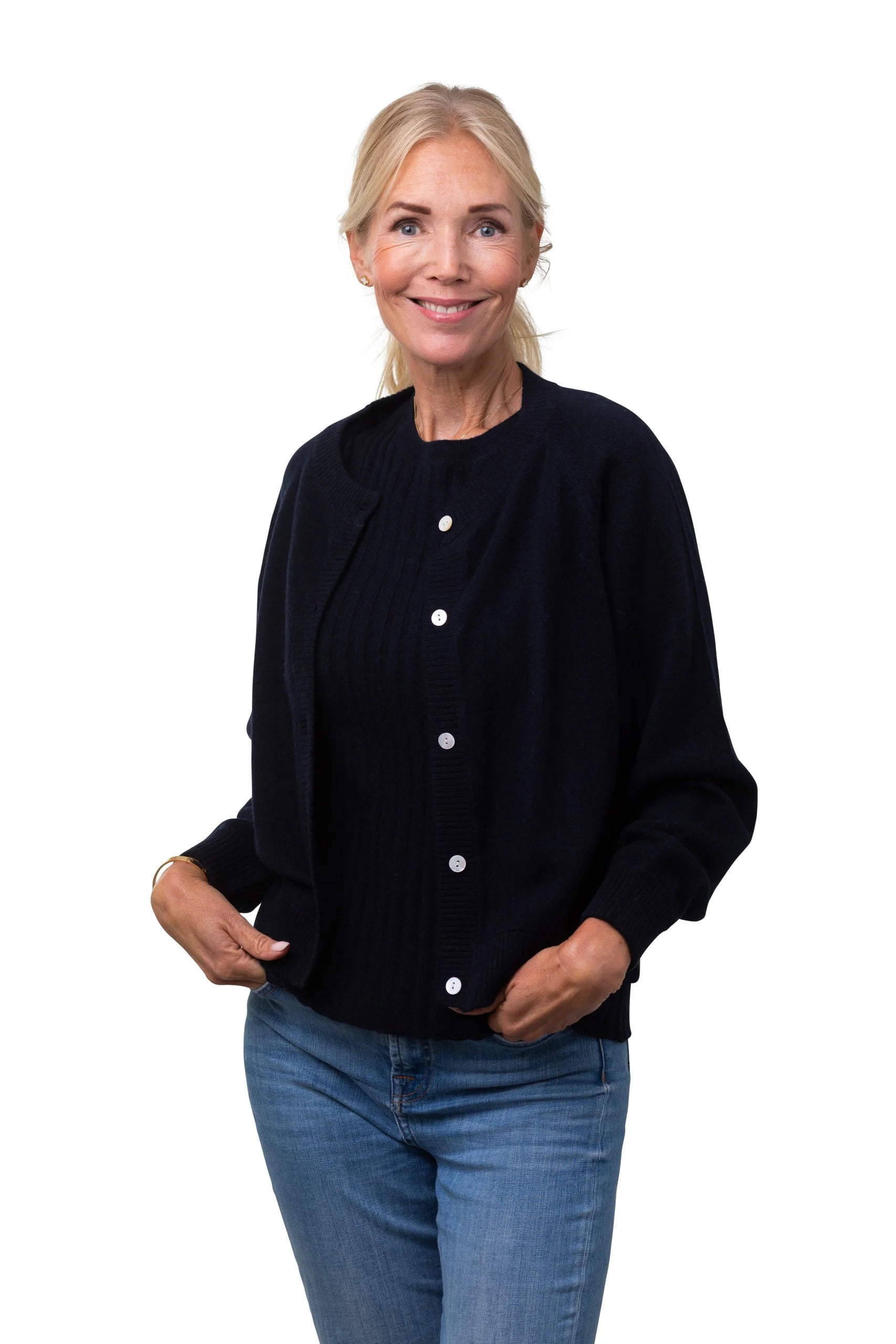 8Design Karin Kashmir Kofta Marinblå