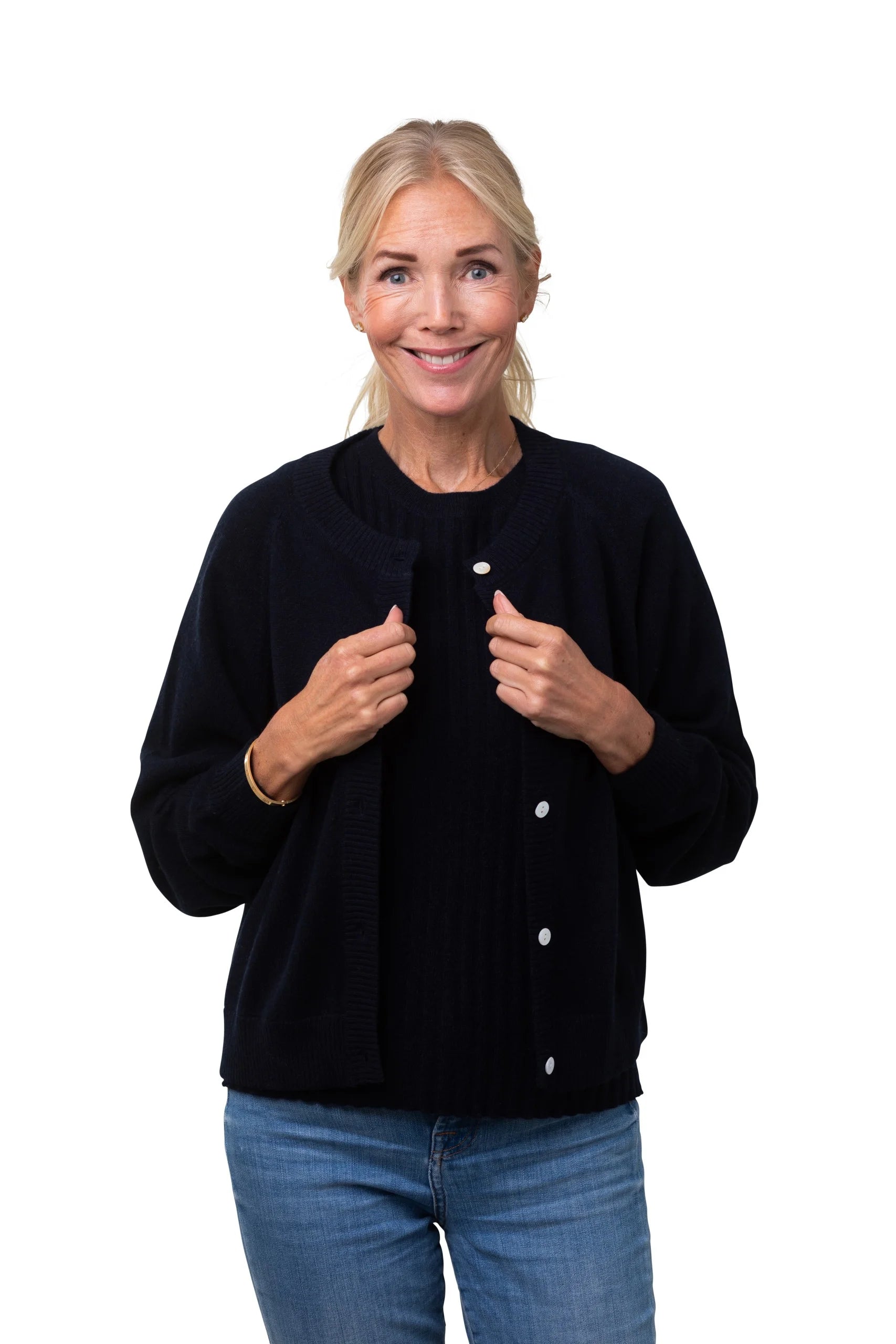 8Design Karin Kashmir Kofta Marinblå