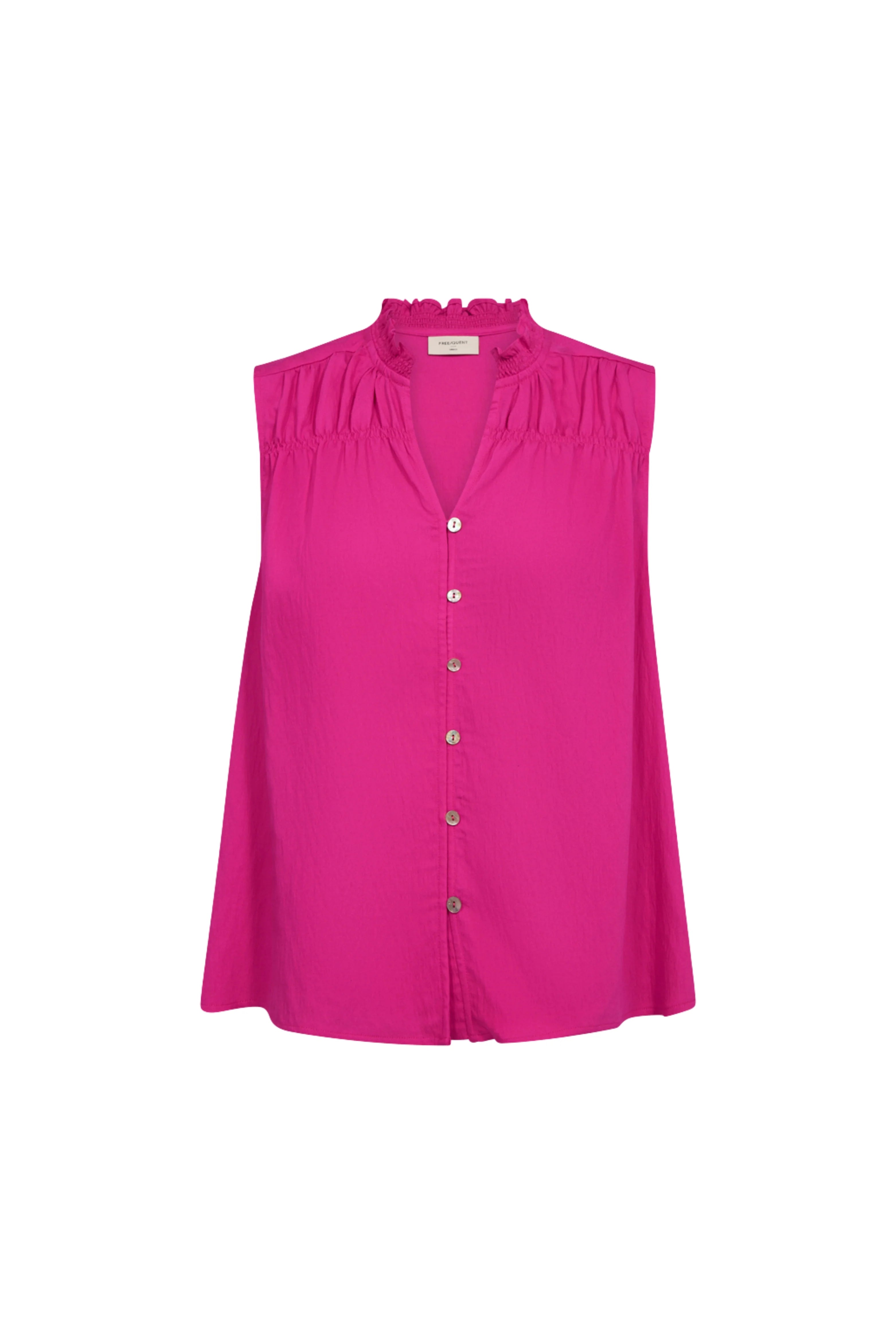FreeQuent Ärmlös Blus Esally Fuchsia