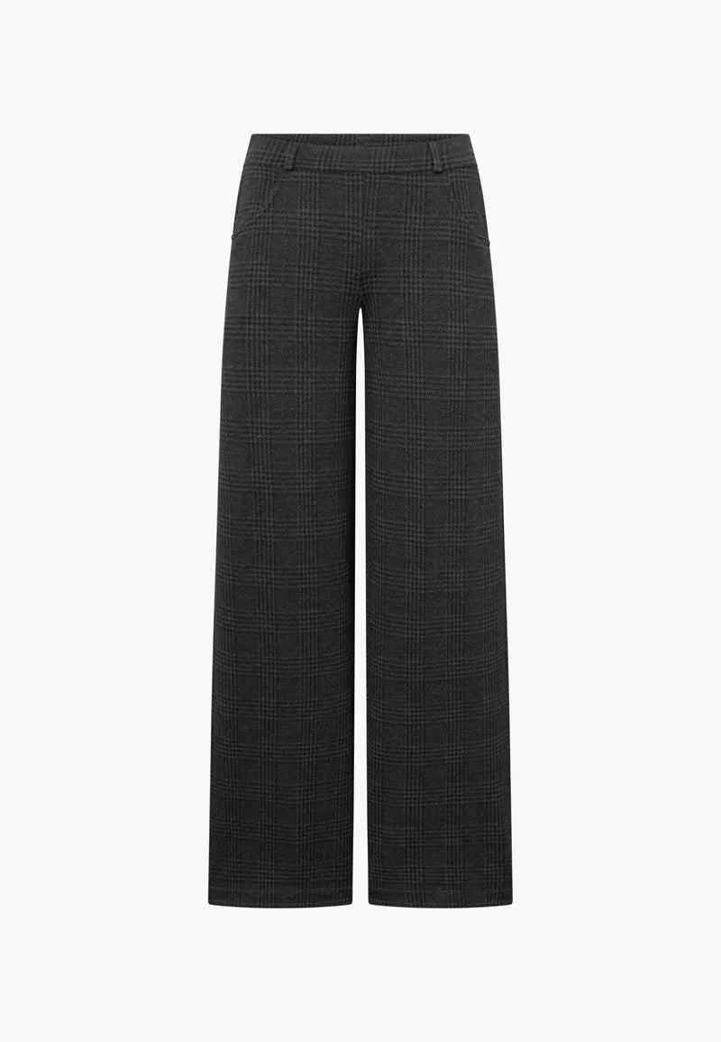LAURIE BYXOR Donna Loose Medellång Anthracite Check