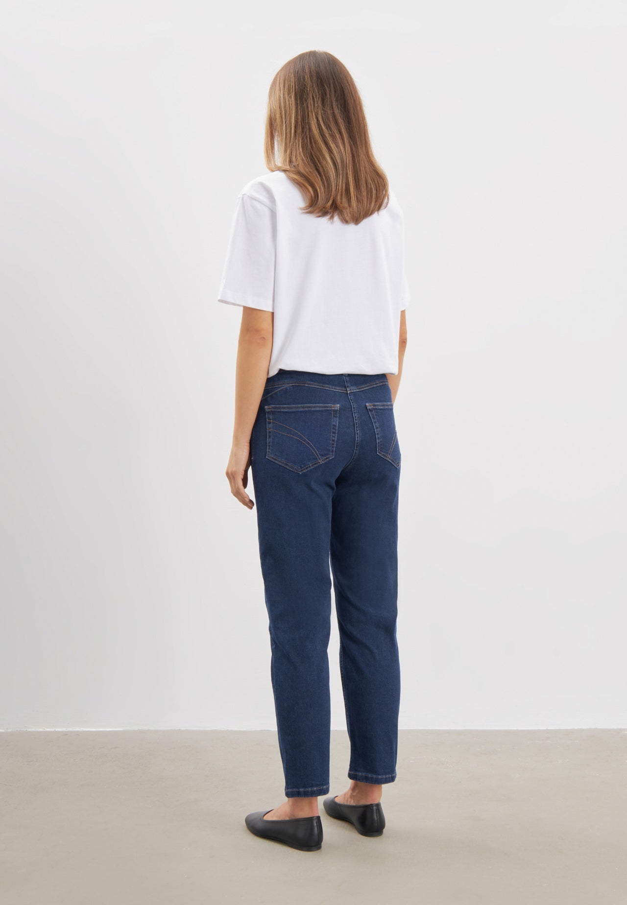 LAURIE Hannah Regular Extra Kort Jeans Mörkblå Denim