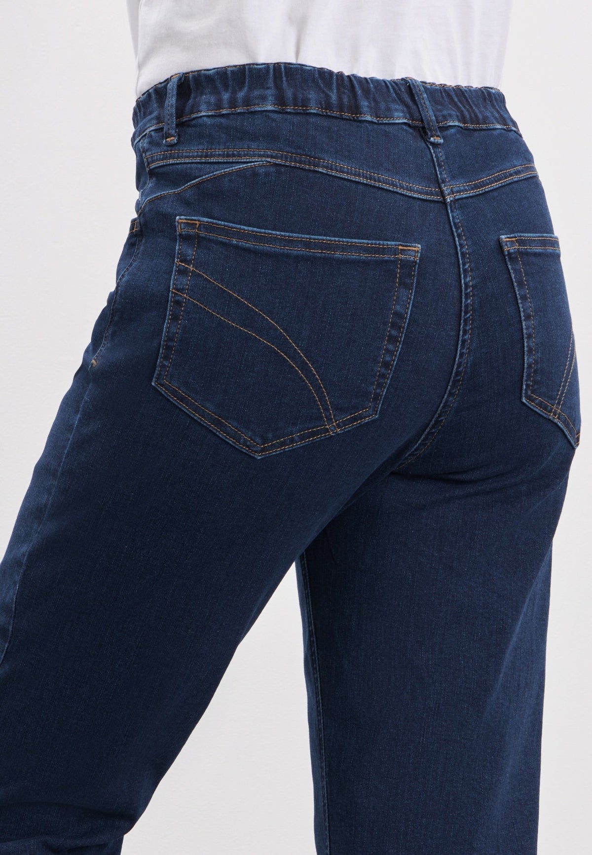 LAURIE Hannah Regular Extra Kort Jeans Mörkblå Denim