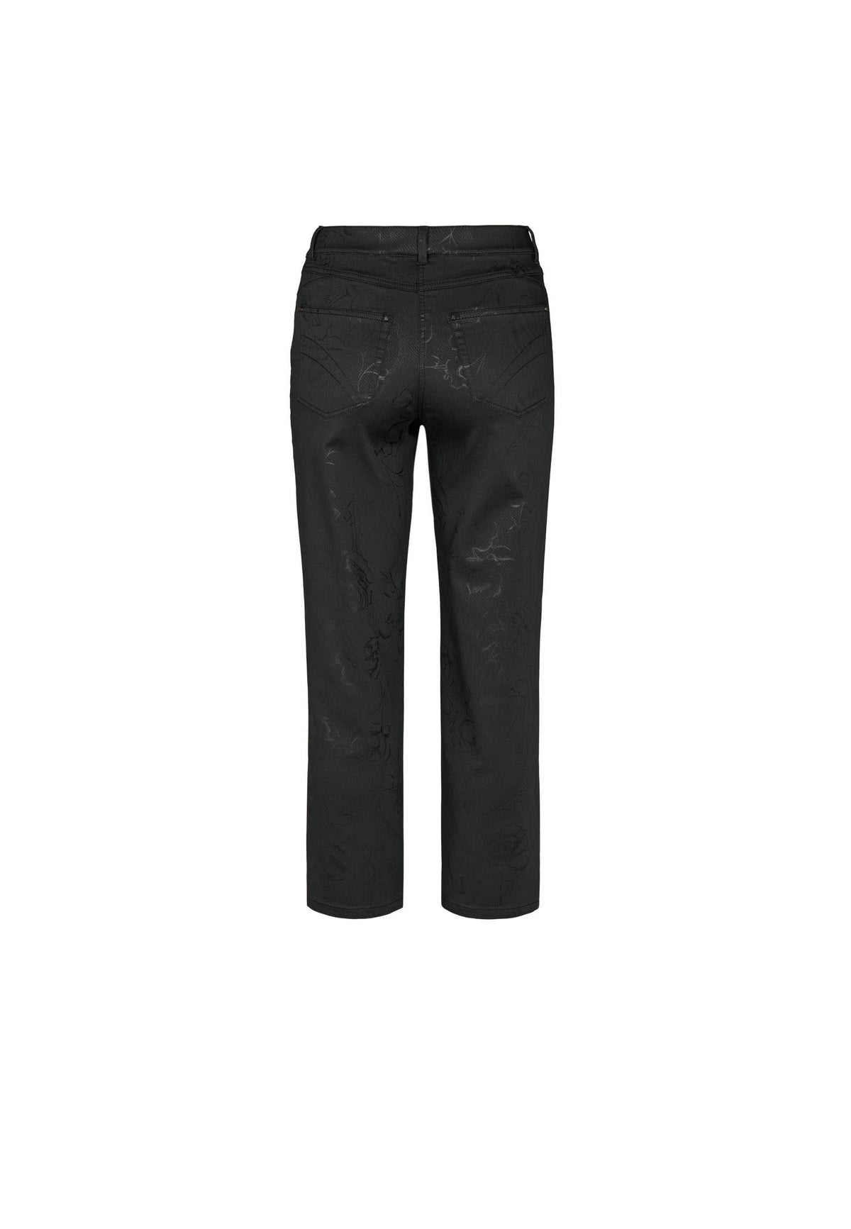 LAURIE Hannah Regular Extra Kort Mönstrad Jeans Svart