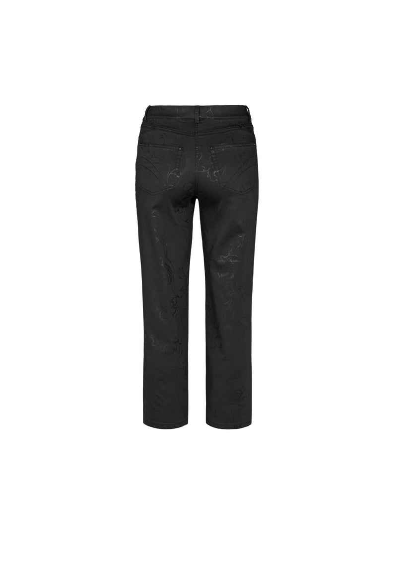 LAURIE Hannah Regular Extra Kort Mönstrad Jeans Svart