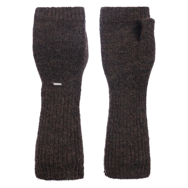 Luhta Fingerlösa Handskar Nuuski Mörkbrun