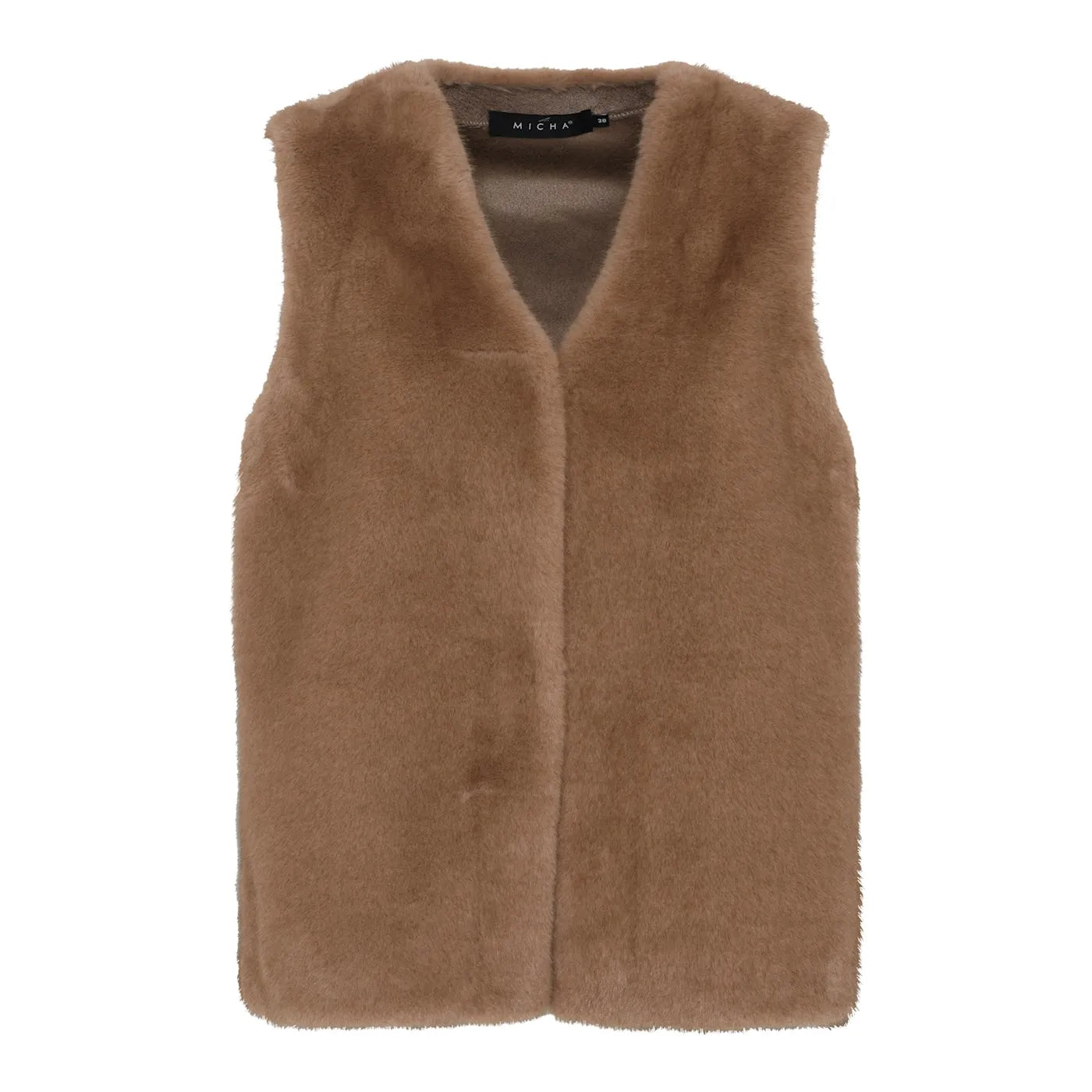 MICHA Faux Fur Väst Camel