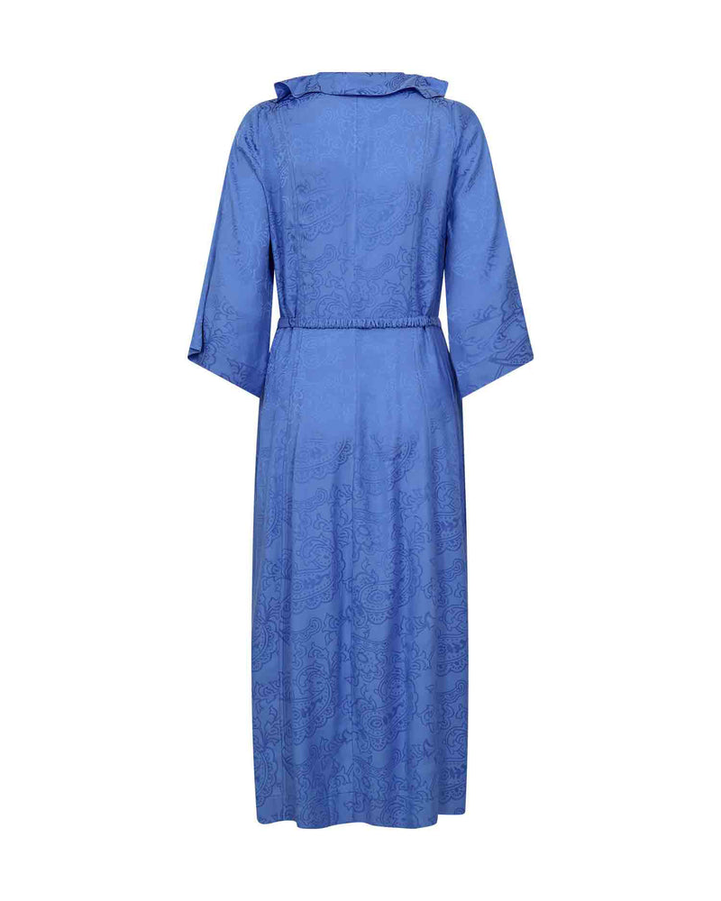 Mos Mosh Jacquardklänning Lano Paisleya Ultramarine