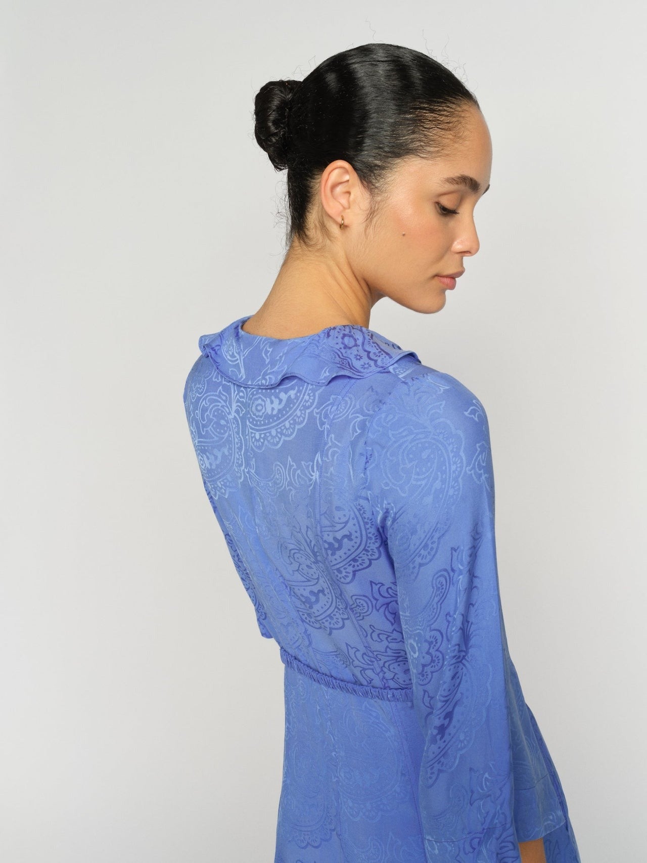 Mos Mosh Jacquardklänning Lano Paisleya Ultramarine
