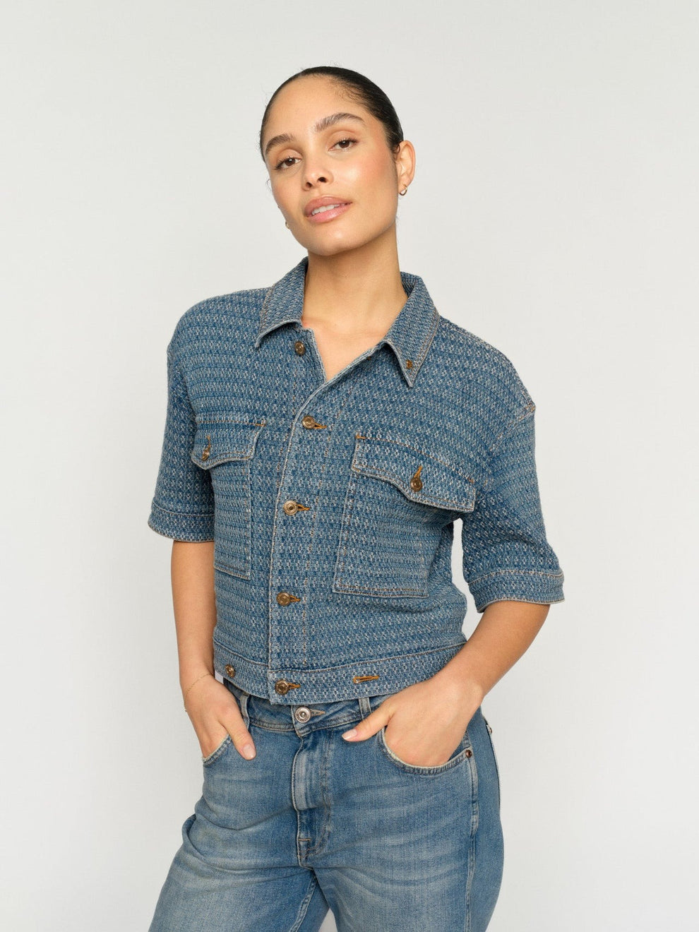 Mos Mosh Jeansjacka Ebba Bobble Blå