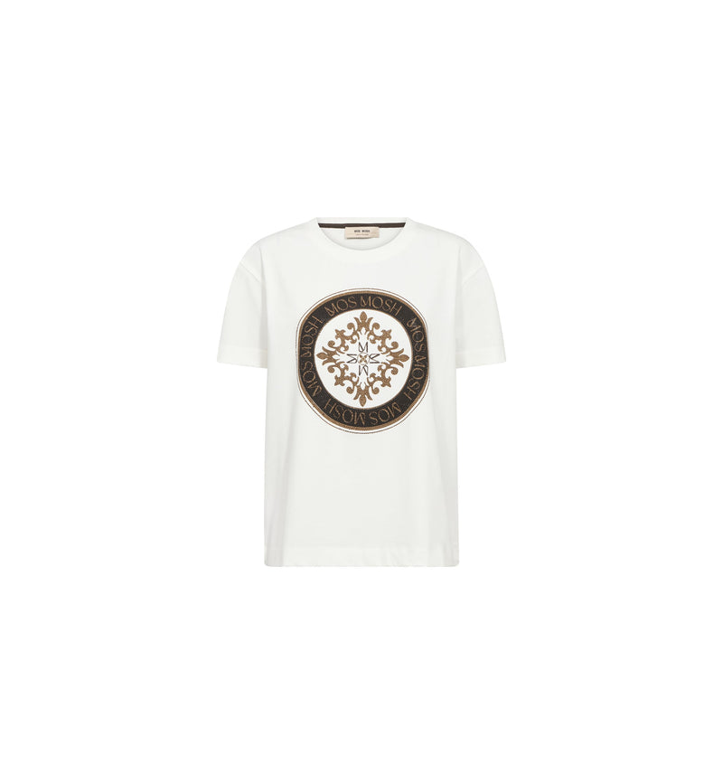 Mos Mosh Judd T-shirt med Tryck Brun