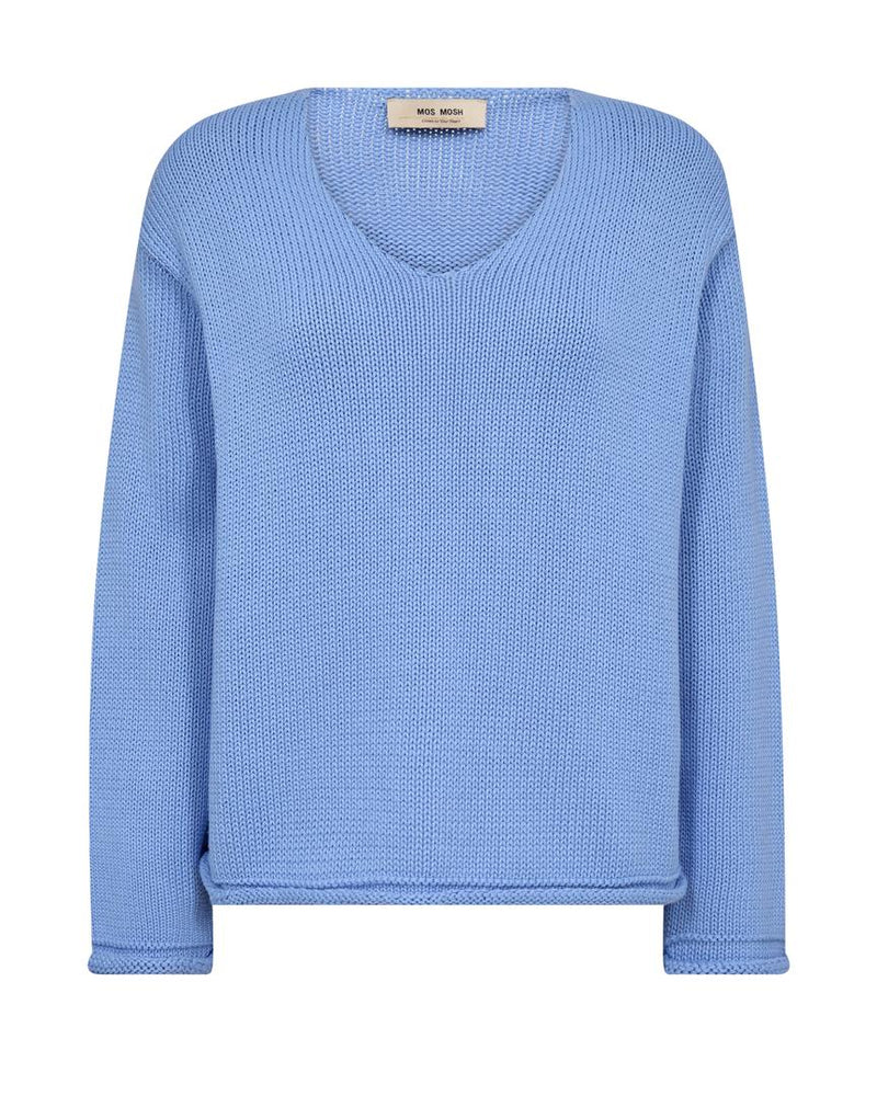 Mos Mosh Jumper Bine v-ringad hydrangea