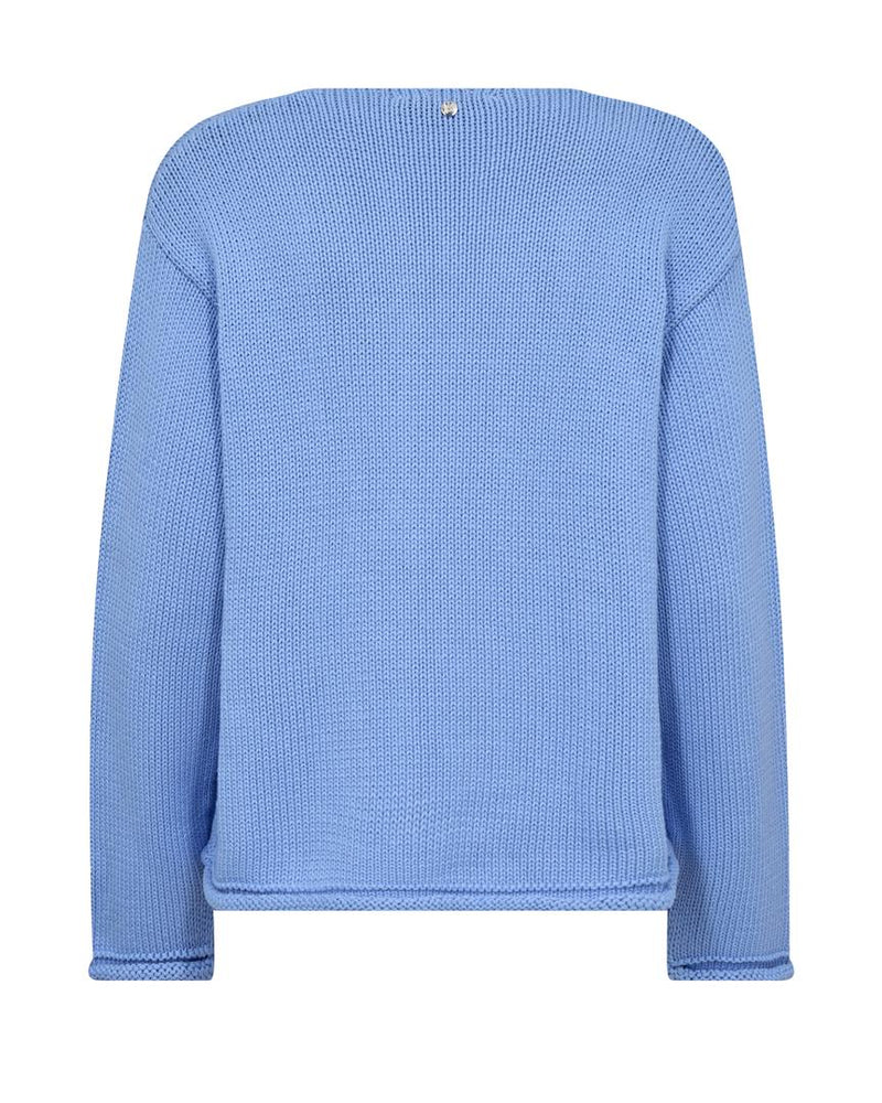 Mos Mosh Jumper Bine v-ringad hydrangea