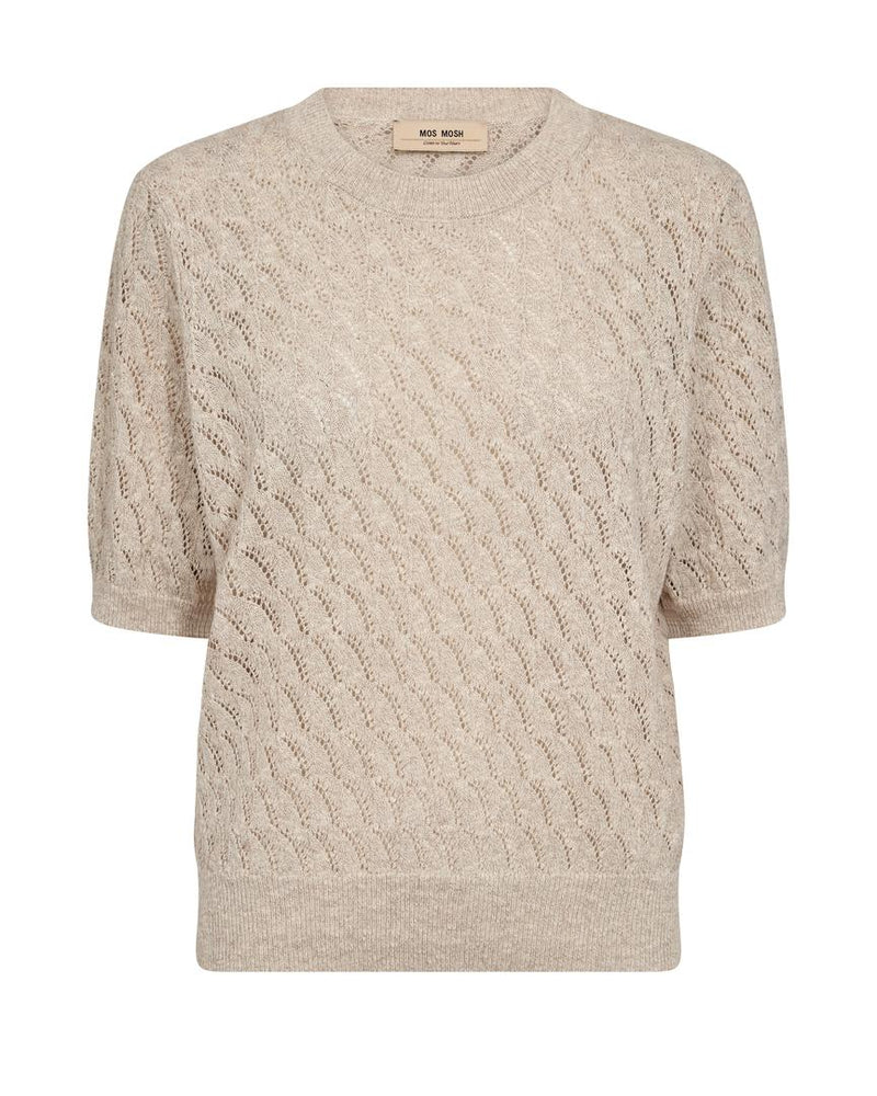 Mos Mosh Jumper Karin Marisol linen knit grå