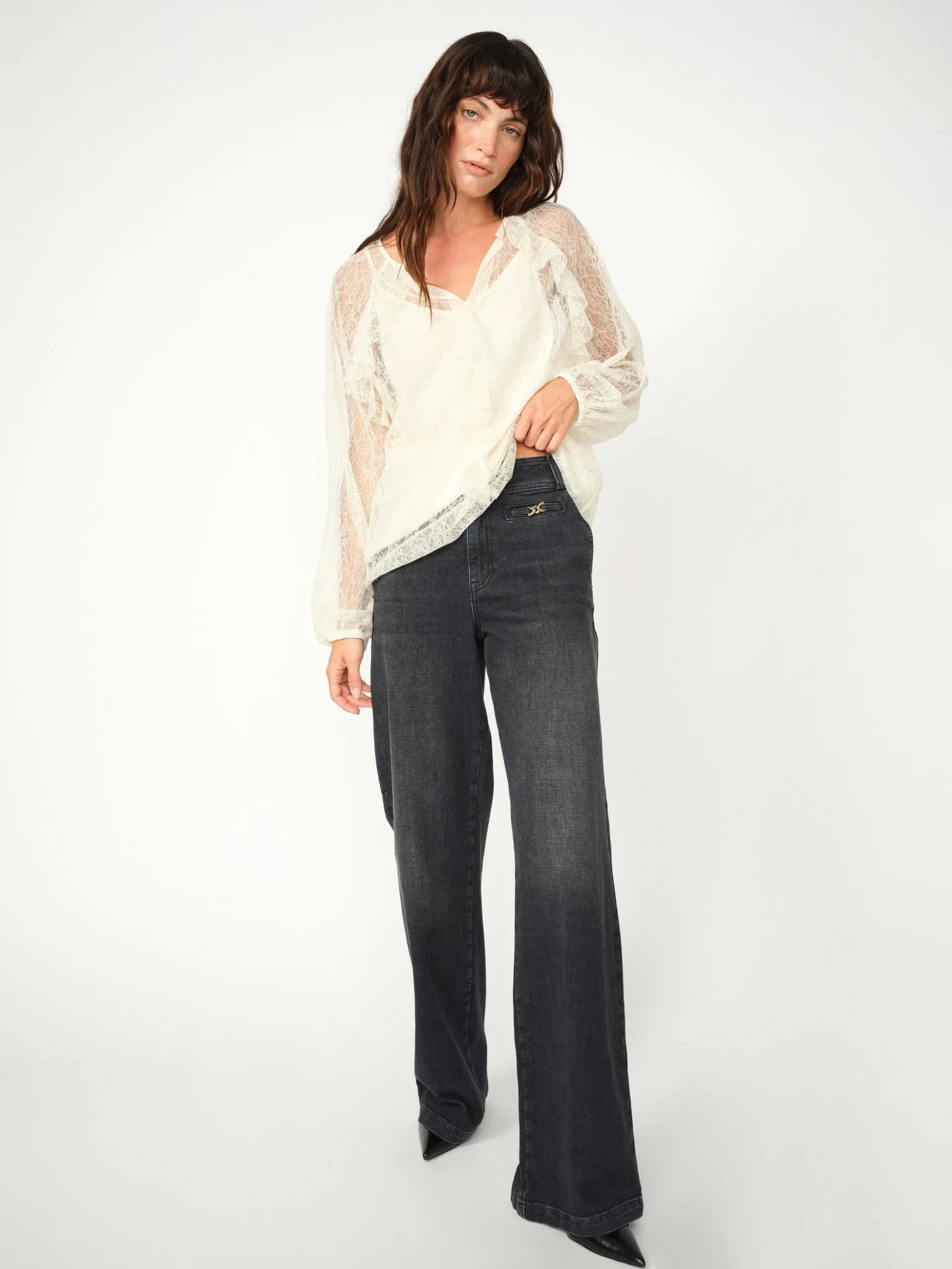 Mos Mosh Peach Jeans Candia Svart