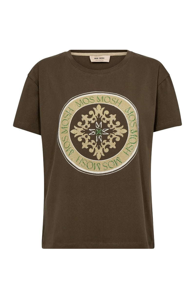 Mos Mosh Judd T-shirt med Tryck Grön