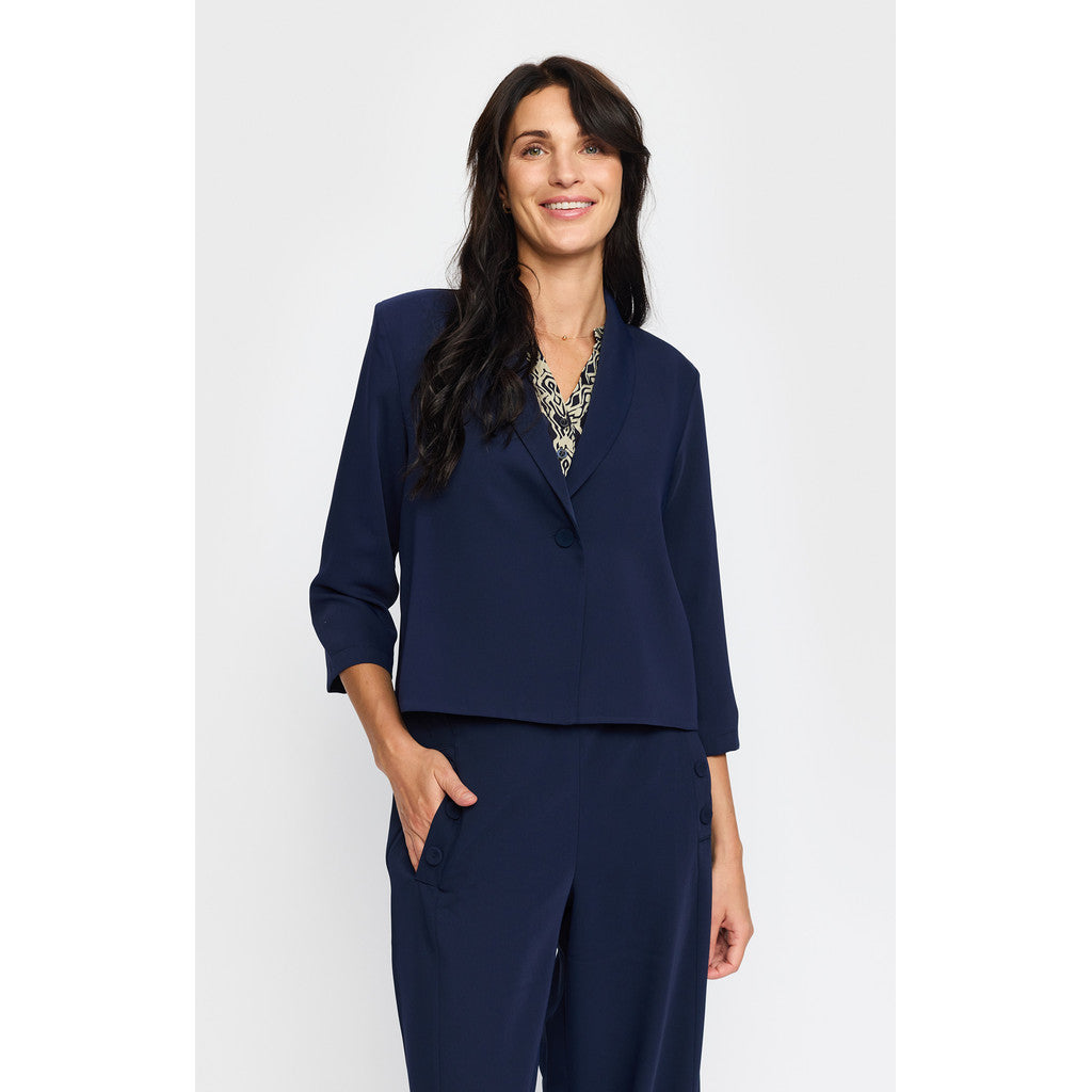 2-Biz Jacka Oda med Trekvartsärm Marin